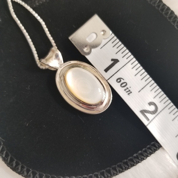 Mother of Pearl 925 sterling silver necklace - Picture 5 of 5